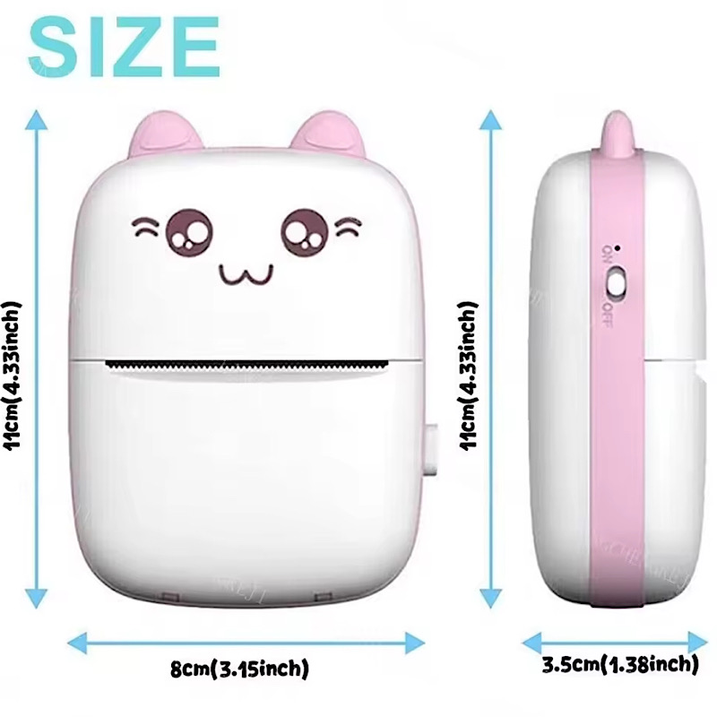 مینی پرینتر همراه بدون نیاز به جوهر مدل Rabbit