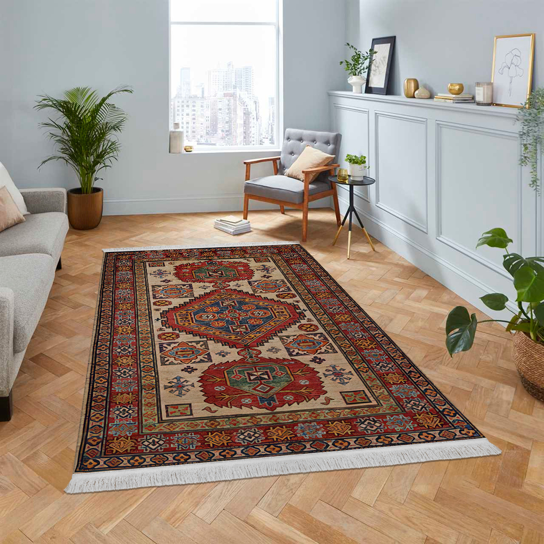 فرش مخمل نادی طرح سنتی کد O110