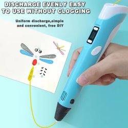 قلم جادویی طراحی سه بعدی به همراه 9 متر فیلامنت رنگی