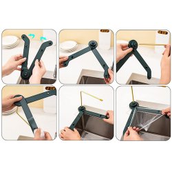 تفاله گیر گوشه سینک استنددار به همراه 10 عدد توری